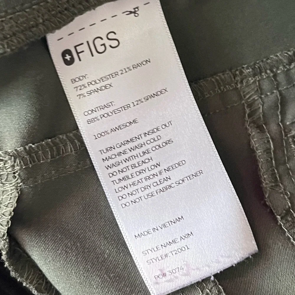 Figs • Olive Green Axim Scrub Pants